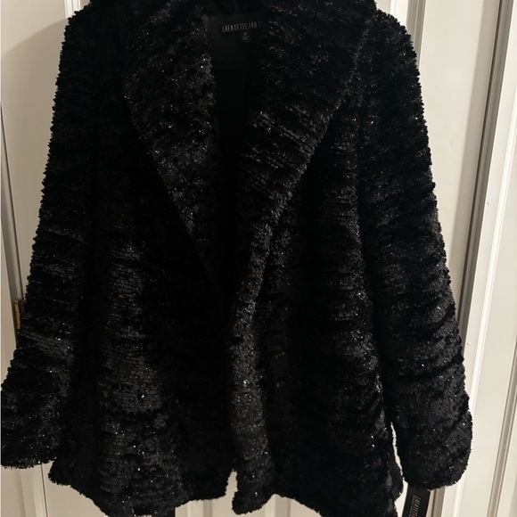 Lafayette 148 New York Black Shimmer Jacket- NWT size 12 - Picture 4 of 5